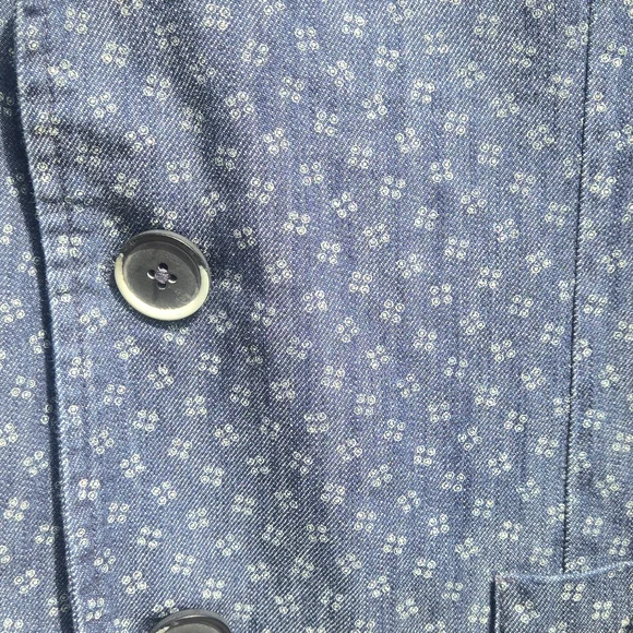 Men's Blue Patterned Blazer - Picture 3 of 10